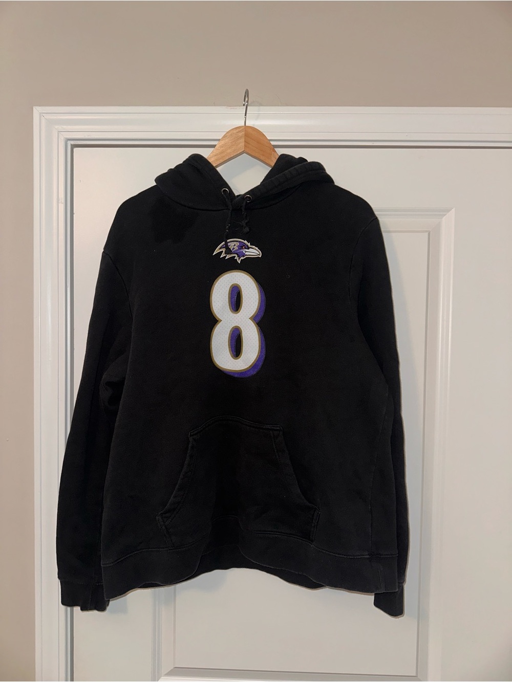 Fanatics Black Baltimore Ravens #8 Lamar Jackson Hoodie